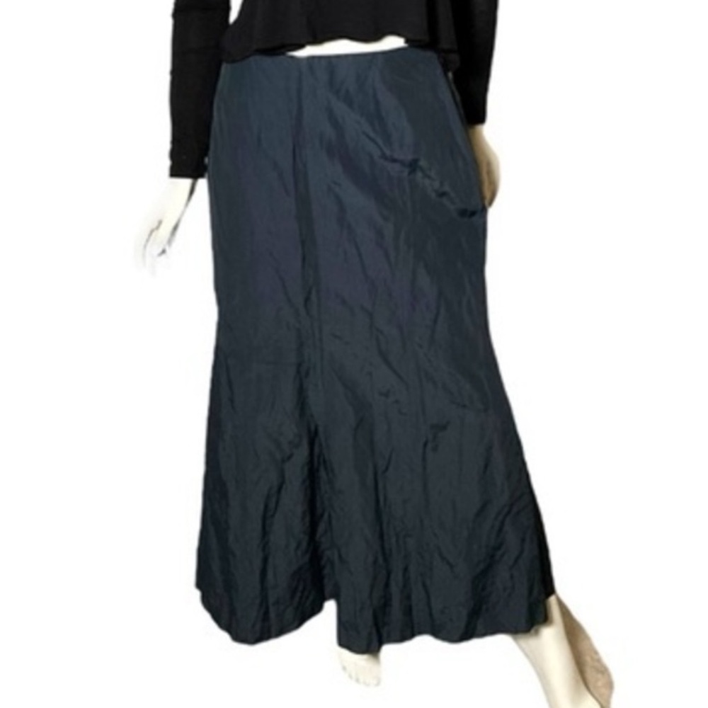 Sonja Marohn Blue Crinkled Midi Skirt Lagenlook Goth Women’s 10